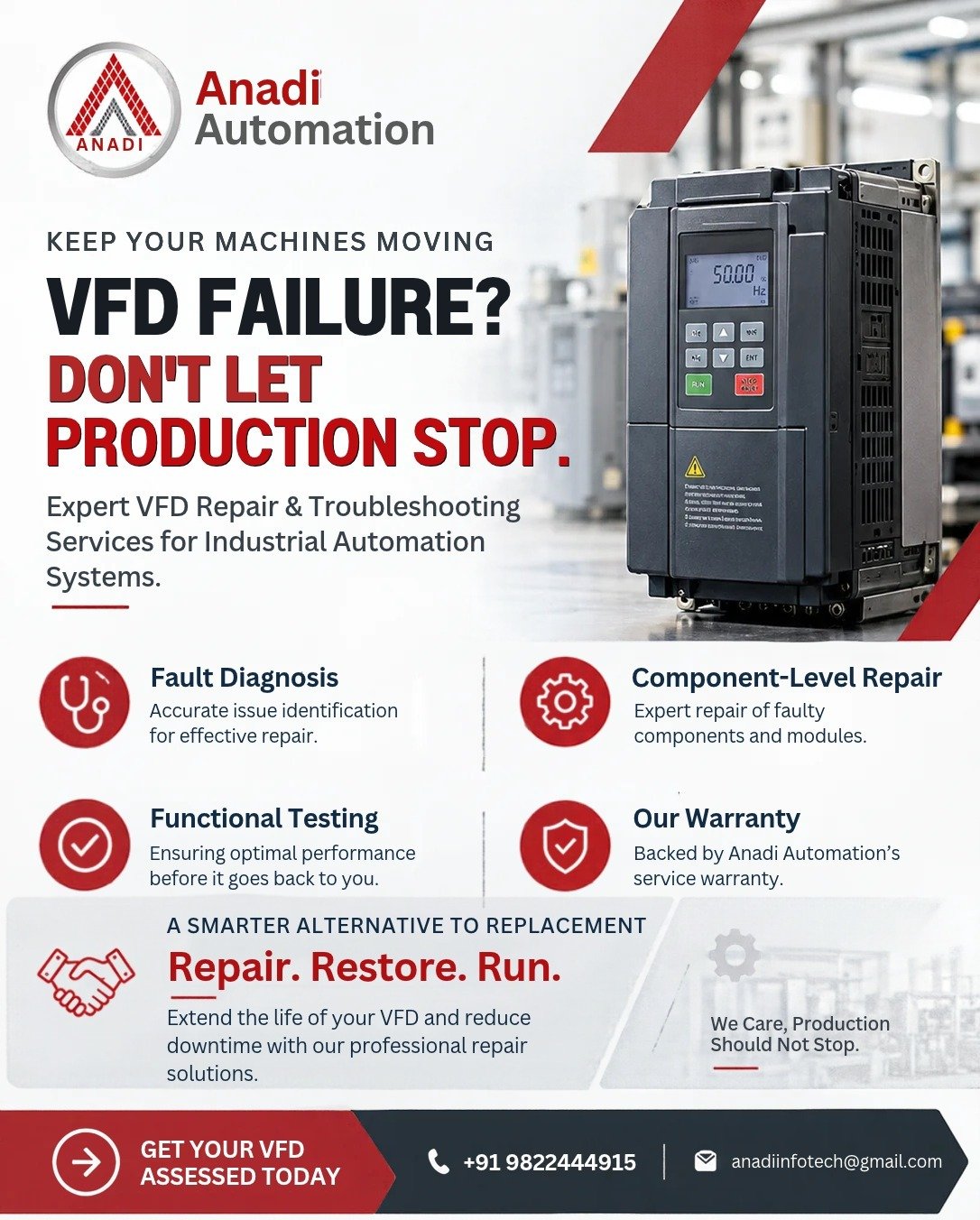 VFD Repair and Troubleshooting Services: Keep Your Industrial Production Running